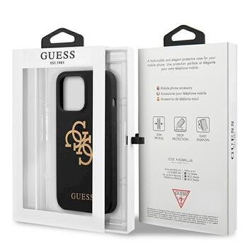 Guess GUHCP13XLS4GGBK Silicone 4G Logo Защитный чехол для iPhone 13 Pro Max 6.7