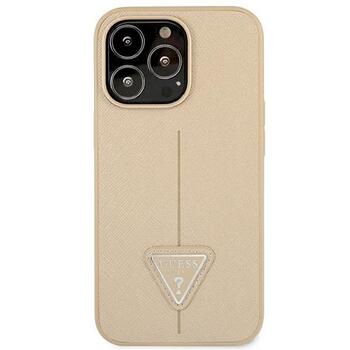 Guess GUHCP14XPSATLE Saffiano Triangle Logo Защитный чехол для iPhone 14 Pro Max 6,7