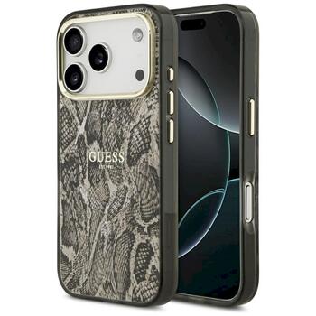 Guess Python Pattern MagSafe Case Защитный чехол для iPhone 17 Pro / коричневый (GUHMP17LHIMPYGW)