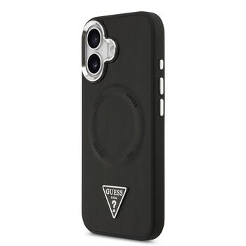 Guess PU Leather Triangle Logo MagSafe Case Чехол для Apple iPhone 17 (GUHMP17SPSDTSCMK)