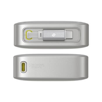Baseus OS Free2Pull Power Bank Портативное зарядное устройство 10000mAh 30W + кабель / серый (P10073701843-00)