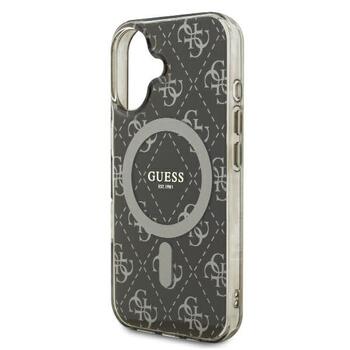 Guess IML 4G Background MagSafe Защитный Чехол для Apple iPhone 16 (GUHMP16SH4DTEW)
