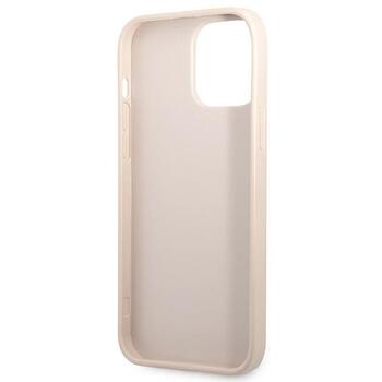 Guess GUHCP13LP4TPP hardcase 4G Triangle Logo Cardslot Aizsargapvalks priekš iPhone 13 Pro / 13 6,1