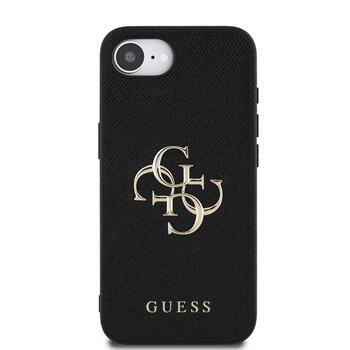 Guess PU Grained 4G Metal Logo Case Чехол для Apple iPhone 16e (GUHCPSE4PGT4MBK)