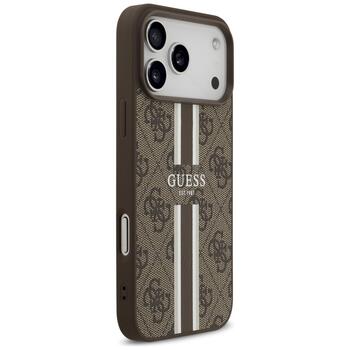 Guess 4G Printed Stripes MagSafe Case Защитный чехол для iPhone 17 Pro Max / коричневый (GUHMP17XP4RPSW)