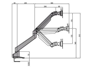 Multibrackets MB-2449 Monitora turētājs pie galda ar gāzes amortizatoru līdz 32