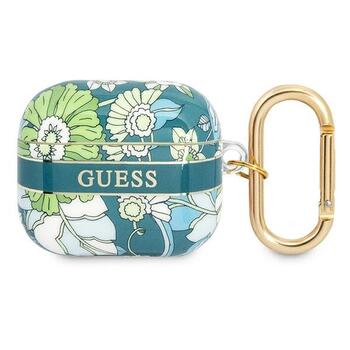 Guess GUA3HHFLN Защитный чехол для AirPods 3 Flower Strap Collection / зелёный (GUA3HHFLN)