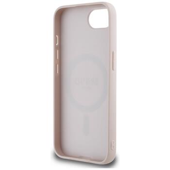 Guess 4G Circle Classic Logo MagSafe Защитный чехол для iPhone 16e / 17e / розовый (GUHMPSE4P4PGRSGP)
