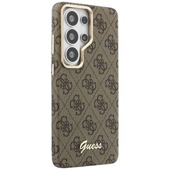 Guess 4G Script MagSafe Case Защитный чехол для Samsung Galaxy S26 Ultra / коричневый (GUHMS26L5P4FWMSW)