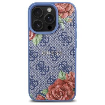 Guess GUHMP16LP4ROPEMCB Hardcase 4G Flowers Print MagSafe Защитный чехол для iPhone 16 Pro 6.3