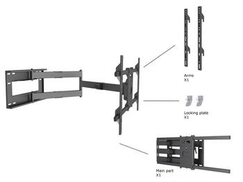 Multibrackets MB-6539 TV sienas grozāmais  kronšteins televizoriem līdz 75