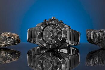 Giewont Мужские часы Chronograph Sapphire GW3970-B1 / чёрный титан (GW3970-B1)