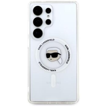 Karl Lagerfeld Button Karl Head Printed Logo MagSafe Чехол для Samsung Galaxy S25 Ultra (KLHMS25LHLSKIH)