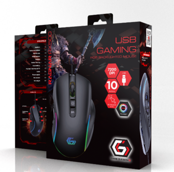 Gembird Backlighted Компьютерная Мышь RGB / USB (MUSG-RAGNAR-RX500)
