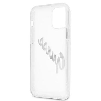 Guess GUHCP12MKTRSVSI Hardcase Vintage Script Aizsargapvalks priekš iPhone 12/12 Pro 6,1