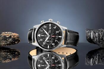 Giewont Vīriešu pulkstenis Chronograph Sapphire GW5630-A2 / melns/sudraba (GW5630-A2)