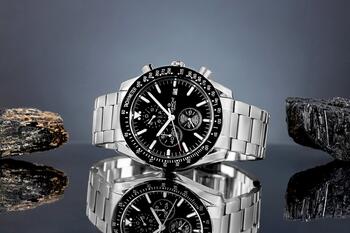 Giewont Vīriešu rokas pulkstenis Chronograph Sapphire / sudraba/melns (GW8720-B2)
