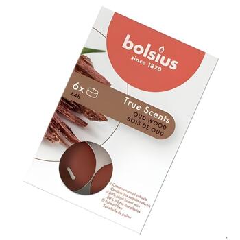Bolsius True Scents Ароматические Чайные Свечи Oud Wood 6шт (37941570)