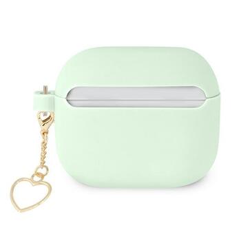 Guess GUA3LSCHSN AirPods 3 cover Защитный чехол для AirPods 3 Silicone Charm Heart Collection / зелёный (GUA3LSCHSN)