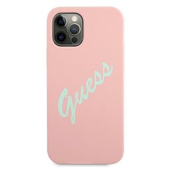 Guess GUHCP12MLSVSPG Silicone Vintage Aizsargapvalks priekš iPhone 12/12 Pro 6,1