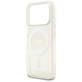 Guess IML Glitter Pearl Strap MagSafe Case Чехол для Apple iPhone 17 Pro (GUHMP17LHGCRELST)