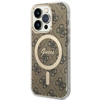 Guess GUHMP15LH4STW Hardcase IML 4G MagSafe Aizsargapvalks priekš iPhone 15 Pro 6.1