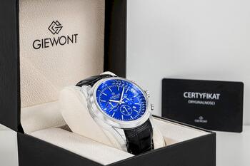 Giewont Vīriešu pulkstenis Chronograph Sapphire / sudraba-zils (GW7650-A3)