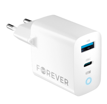 Forever TC-06 GaN Адаптер PD / QC / 1x USB-C / 1x USB / 65W (GSM171397)