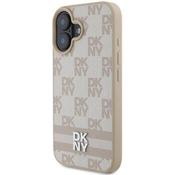 DKNY Checkered Pattern & Printed Stripes Aizsargapvalks Priekš Apple iPhone 16 (DKHCP16SPCPTSSP)
