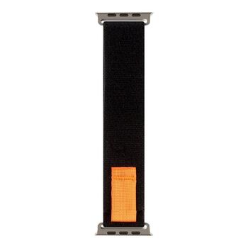 OBAL:ME Textile Strap Ремешок для часов Apple Watch 42-49mm M-L / чёрный/оранжевый (57983126806)