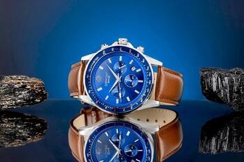 Giewont Chronograph Sapphire Vīriešu pulkstenis / brūni zils (GW3520-A5)