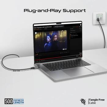 Promate CLink-RJ45 Кабель USB-C to Ethernet 10/100/1000Mbps / 5m (CLINKRJ45)