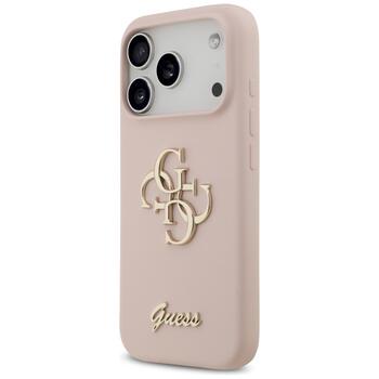 Guess Silicone Big 4G Script Case Защитный чехол для iPhone 17 Pro / розовый (GUHCP17LSC4GSMP)