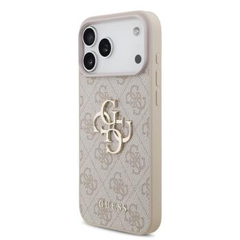 Guess PU 4G Metal Logo Strap Case Aizsargapvalks priekš iPhone 17 Pro Max / rozā (GUHCP17XP4GMGSP)