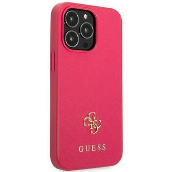 Guess GUHCP13LPS4MF Hardcase Saffiano 4G Small Metal Logo Aizsargapvalks priekš iPhone 13 Pro / 13 6,1