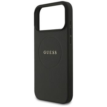Guess Grained Ring MagSafe case Защитный чехол для iPhone 17 Pro Max / чёрный (GUHMP17XPGHSMMK)