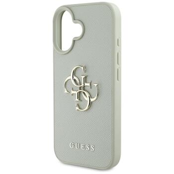 Guess Grained Big 4G Logo Small Classic Logo Case Защитный чехол для iPhone 16 / зелёный (GUHCP16SPGT4MBN)