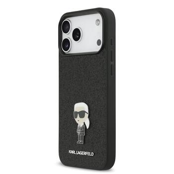 Karl Lagerfeld Fixed Glitter Metal Ikonik Case Чехол для Apple iPhone 17 Pro Max (KLHCP17XGKNPSK)