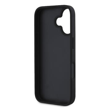 Guess PU Grained 4G Metal Logo Case Чехол для Apple iPhone 16 (GUHCP16SPGT4MBK)