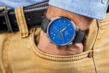 Giewont Мужские часы Chronograph Sapphire GW6310-A3 / чёрно-синий (GW6310-A3)