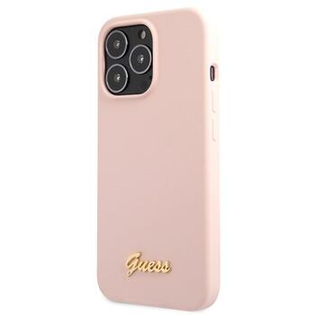 Guess GUHCP13XLSLMGLP Silicone Script Gold Log Защитный чехол для iPhone 13 Pro Max 6.7