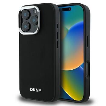 DKNY Plain Silver Logo MagSafe Защитный Чехол для Apple iPhone 16 Pro (DKHMP16LPSCMCLK)
