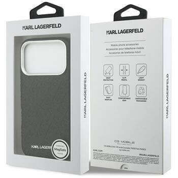 Karl Lagerfeld Grained PU Repeated Logo MagSafe Case Чехол для Apple iPhone 17 Pro (KLHMP17LPGKLFOFK)