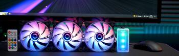Mars Gaming MF-3DKIT Infinity Mirror ARGB 120mm Комплект кулеров для компьютера с дистанционным управлением (MF3DKIT)