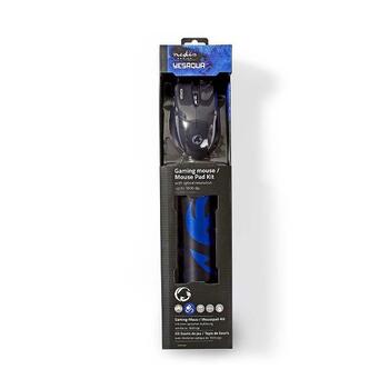 Nedis GMMP100BK Комплект игровой мыши и коврика для мыши 1600DPI / 1,5м (GMMP100BK)