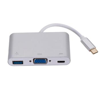 RoGer Multimedia Adapter Type-C на VGA + USB / USB-C (AD15645)