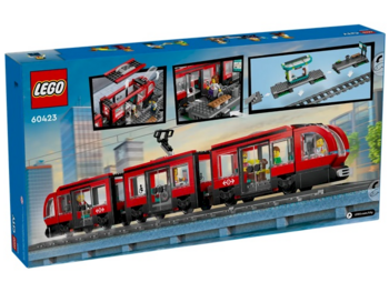 LEGO CITY 60423 Downtown Streetcar and Station Konstruktors (60423)