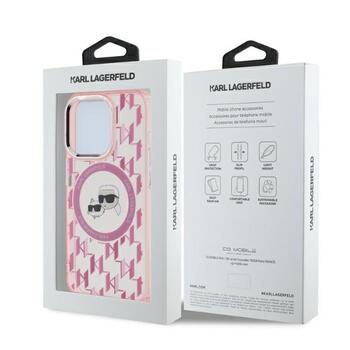 Karl Lagerfeld KLHMP15XHMCKMHP IML Monogram Karl&Choupette Head Aizsargapvalks priekš iPhone 15 Pro Max 6.7
