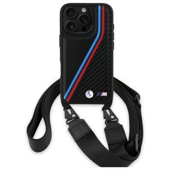 BMW M Edition Carbon Tricolor Lines Защитный Чехол для Apple iPhone 16 Pro Max (BMHCP16X23PSVTK)