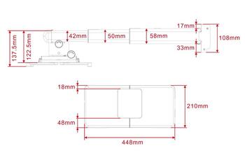 Multibrackets MB-9833 Projektoru sienas tūrētajs 325-740 mm / 15 kg (MB-9833)